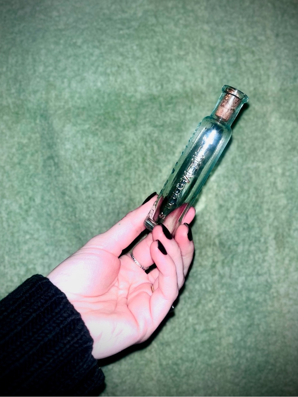 Antique 19th c. Dr. McMunn’s Elixir of Opium Aqua Glass Apothecary Pontil Bottle